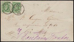 ) N° 30a (2x), Op Brief Van Bert - 1869-1883 Leopoldo II