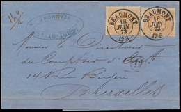 ) N° 33 (2x), Op Prachtbrief Uit - 1869-1883 Leopoldo II