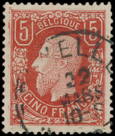N° 37 '5F Bruinrood' Zeer Mooi - 1869-1883 Leopoldo II