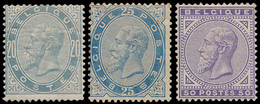 * N° 39, 40 (bruin Puntje) En 41 - 1869-1883 Leopold II