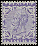 ** N° 41 '50c Lichtviolet' Mooie - 1869-1883 Leopold II