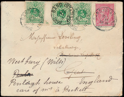 ) N° 46, Op Brief Uit Gand (Stat - 1884-1891 Leopold II