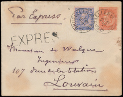 ) N° 47 En 57, Op Expresbrief Ui - 1884-1891 Leopold II