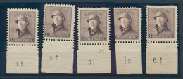 **/* N° 165 '1 Cent. Violetbruin', - 1919-1920 Behelmter König