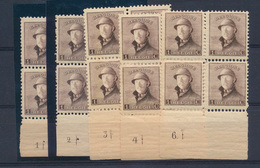 **/* N° 165 '1 Cent. Violetbruin', - 1919-1920 Behelmter König