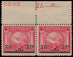 * N° 185 (2x In Paar), Met Resp. - Unused Stamps