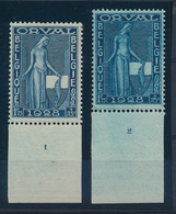 * N° 262 '1,75F Blauw' (2x), Pla - Unused Stamps