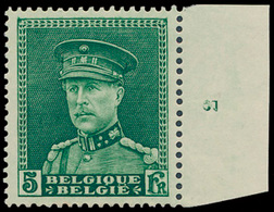 ** N° 323 '5 Fr Groen' Plaatnr. 2 - 1931-1934 Kepi