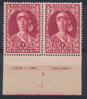 * N° 330 '1 Fr Karmijnrood', Pla - Unused Stamps