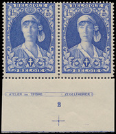 * N° 331 '1,75 Fr Blauw', Plaatn - Unused Stamps