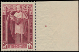 * N° 350 '10 Fr Wijnrood', Plaat - Unused Stamps