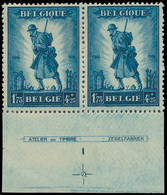 * N° 352 '1,75F Blauw' (in Paar) - Unused Stamps