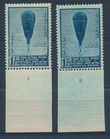 * N° 354 '1,75 Fr' (2x), Plaatnr - Unused Stamps