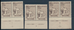 * N° 380 '75c Bruingrijs' (3x In - Unused Stamps