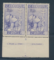 * N° 382 '1,75F Blauw' (in Paar) - Unused Stamps