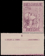 ** N° 383 '5F Paars', Plaatnr. 5 - Unused Stamps