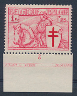 * N° 398 '1 Fr Karmijnrood', Pla - Unused Stamps