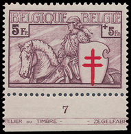 ** N° 400 '5 Fr Violetbruin', Pla - Unused Stamps