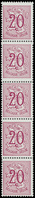 ** N° 851-Cu '20c Paars' (strip V - Other & Unclassified