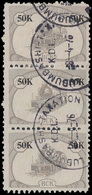 CP 42 '50K Op 50F Grijs' (Vert - Unused Stamps