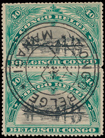 N° 58 '40c Blauwgroen, Tweetal - Used Stamps