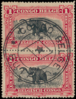 N° 60 '1 Fr Karmijn, Tweetalig - Used Stamps