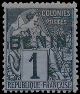 * N° 1 '1c Zwart Op Hemelsblauw, - Unused Stamps