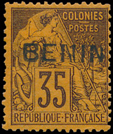 * N° 10 '35c Paarszwart Op Geel, - Unused Stamps