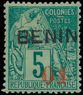 * N° 14 '01 Op 5c Groen, Opdruk - Unused Stamps