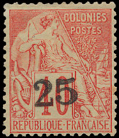 * N° 3 '25c Op 40c Roodoranje' L - Unused Stamps