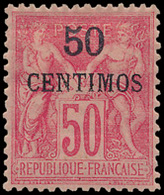 * N° 6A '50 Centimos Op 50c Roze - Unused Stamps