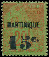 * N° 16 '20c Baksteen Op Groen, - Unused Stamps