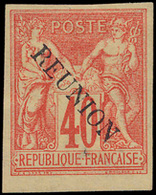 * N° 14 '40c Roodoranje, Met Opd - Unused Stamps