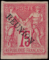 * N° 15 '75c Roze, Met Opdruk Ré - Unused Stamps