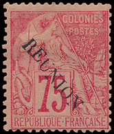 * N° 27 '75c Roze, Met Opdruk Ré - Unused Stamps