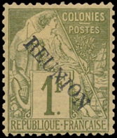 * N° 28 '1 Fr Olijf, Met Opdruk - Unused Stamps