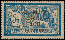 * N° 43 '100 Pi Op 5 Fr Blauw' G - Unused Stamps