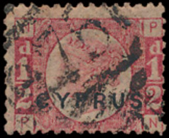 N° 1 '1/2 P Karmijnrood' Zm (Y - Cyprus (...-1960)