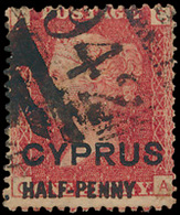 N° 7 '1 P Karmijnrood' Met Opd - Chipre (...-1960)