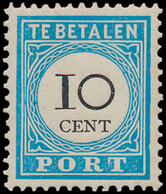 ** P 7 B-III '10 Cent Lichtblauw' - Stamps