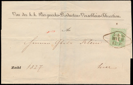 ) 1860, (Mi) N° 36-I '3 Kr Groen - Máquinas Franqueo (EMA)