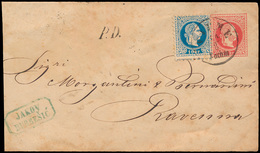 ) 1868, (Mi) N° 38-I Als Bijfran - Maschinenstempel (EMA)