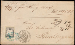 ) JUDAICA 1870/1890 (ca), Envelo - Maschinenstempel (EMA)