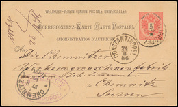 PWS Oostenrijks LEVANT 1886, Pws 5 - Maschinenstempel (EMA)