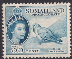 Somaliland 1953 - 58 QE2 35ct Blue MM SG 142 ( T248 ) - Somalilandia (Protectorado ...-1959)