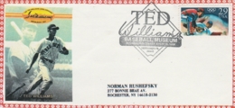 V) 1994 US, TED WILLIAMS, BASEBALL PLAYER, BASEBALL MUSEUM, OLYMPIC BASEBALL, WITH SLOGAN CANCELATION IN BLACK, FDC - 1991-2000