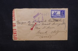 INDE - Enveloppe Commerciale De Tuticorin Pour La Belgique En 1939 Avec Contrôle Postal - L 45353 - 1936-47 Koning George VI