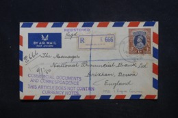 INDE - Enveloppe En Recommandé De Madras Pour Le Royaume Uni En 1950, Affranchissement Plaisant - L 45355 - Brieven En Documenten