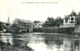 N°77854 -cpa Champagné -moulin Et Villa Des Lilas- - Molinos De Agua