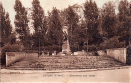 CPSM, Divion, Monument Aux Morts, Colorisée - Divion